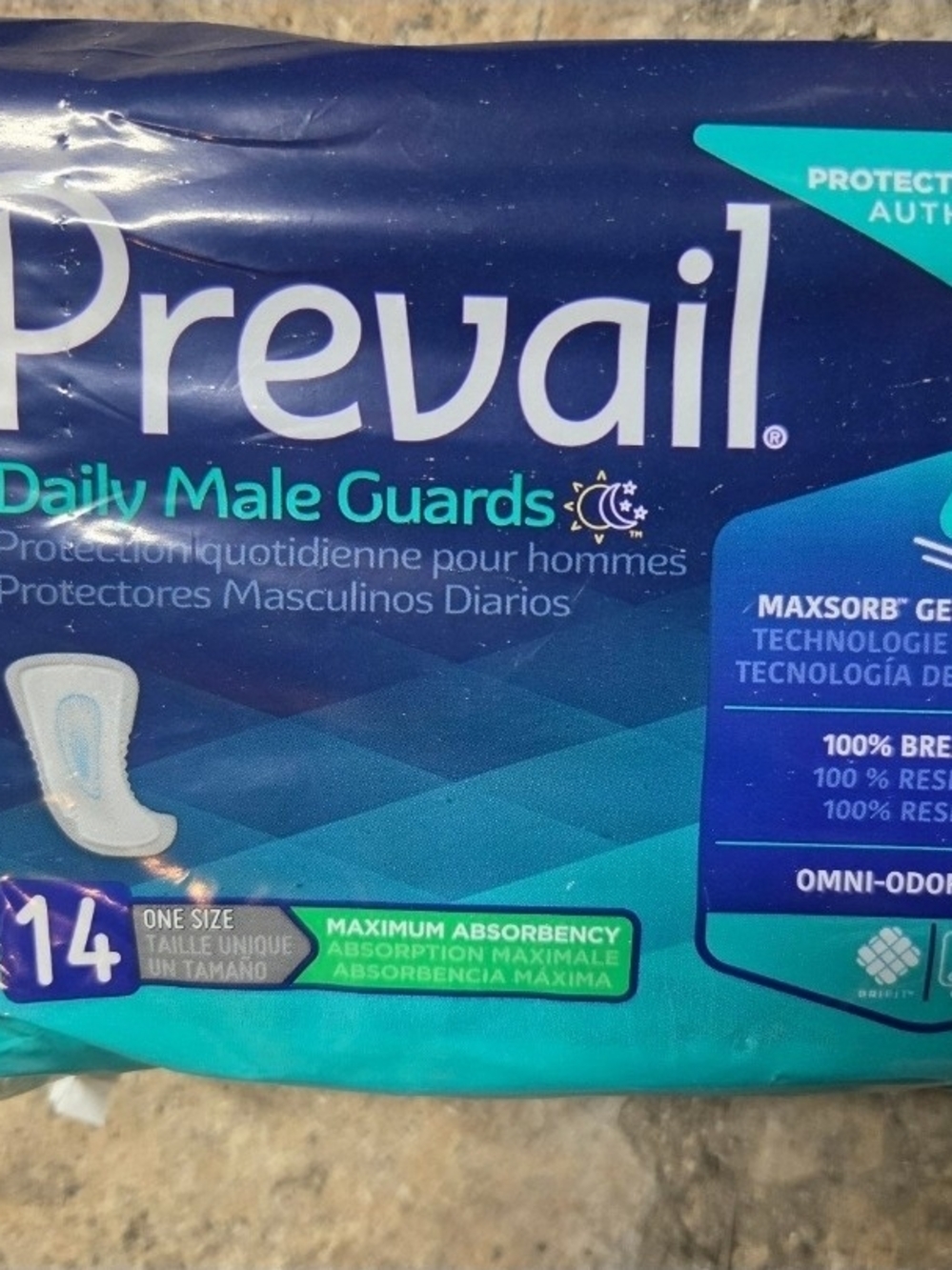 Daily Male Guards - Blue/Teal - Maximum Absorbency (14 Count)
